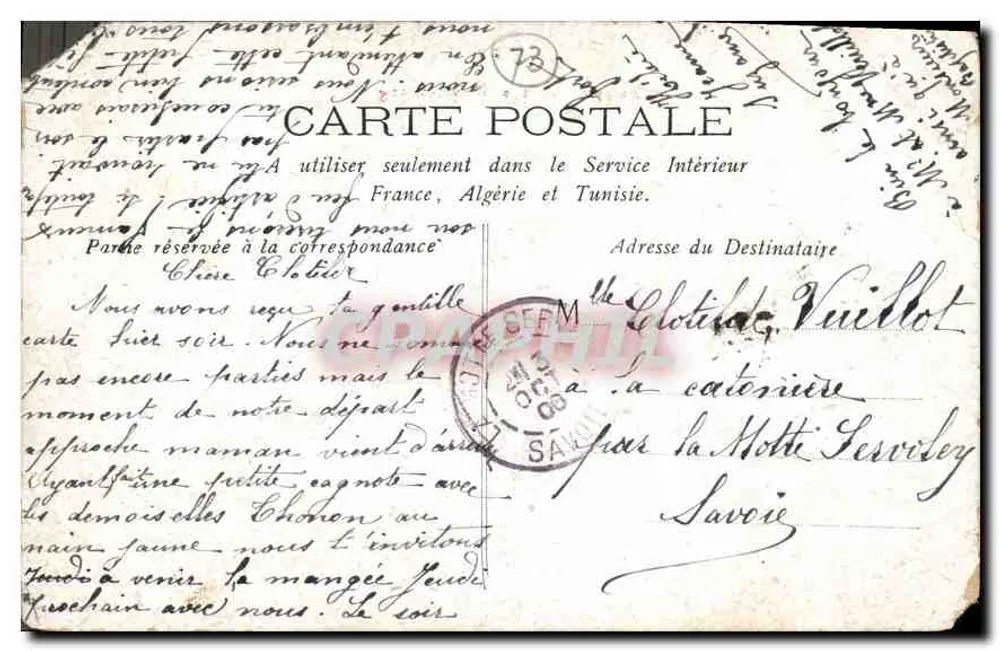 Chambéry — A Prefeitura — Editor não identificado - Verso