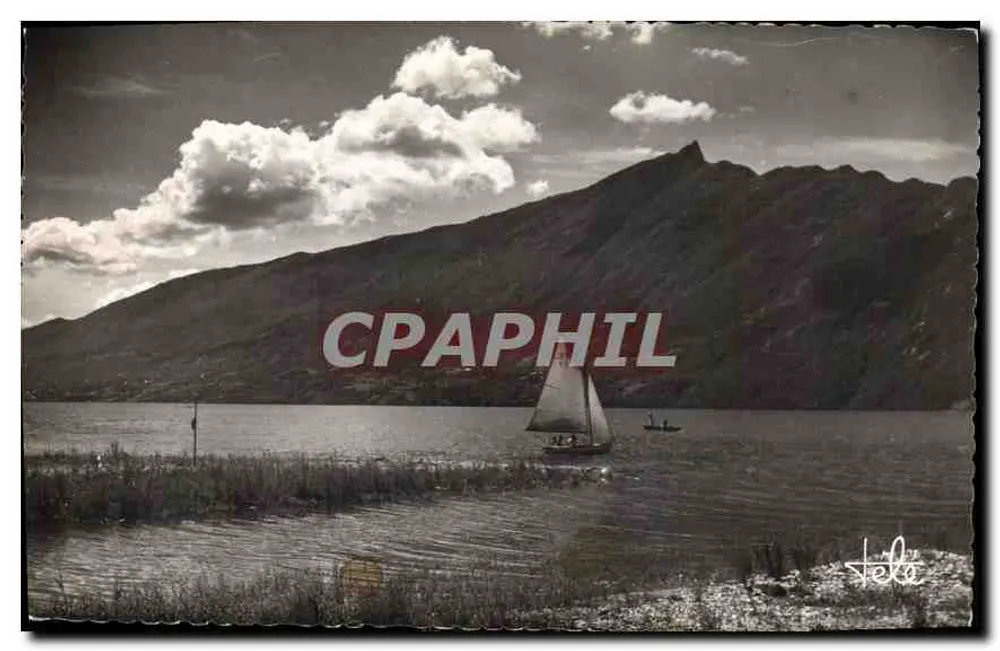 Lago do Bourget — Vista com vela — Steka - Frente