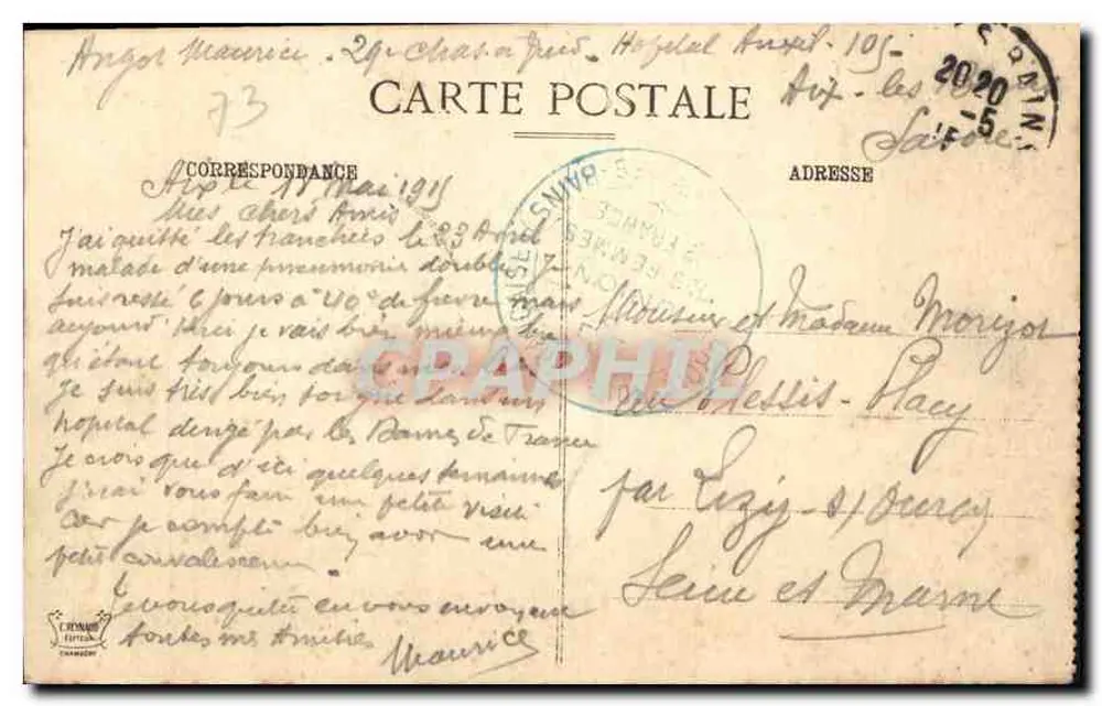 Um AIX-LES-BAINS - La Chambotte und See Bourget - Serie 1657 - Rückseite