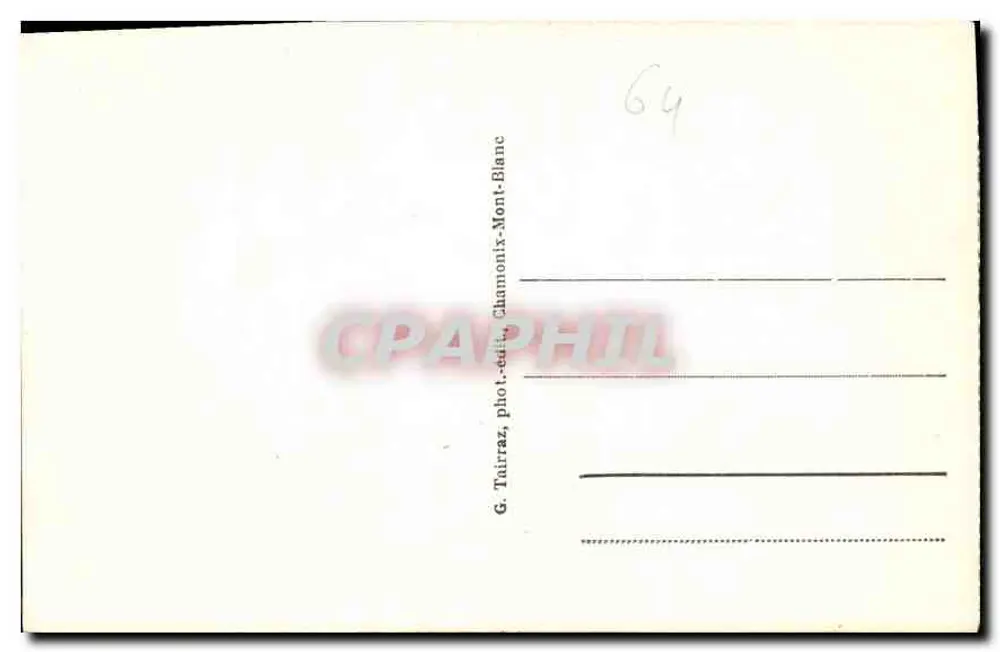 Chamonix-Mont-Blanc — Ansicht der Mer de Glace von der Flégère — G. Toirraz, fotografiert und verlegt, Chamonix-Mont-Blanc - Rückseite