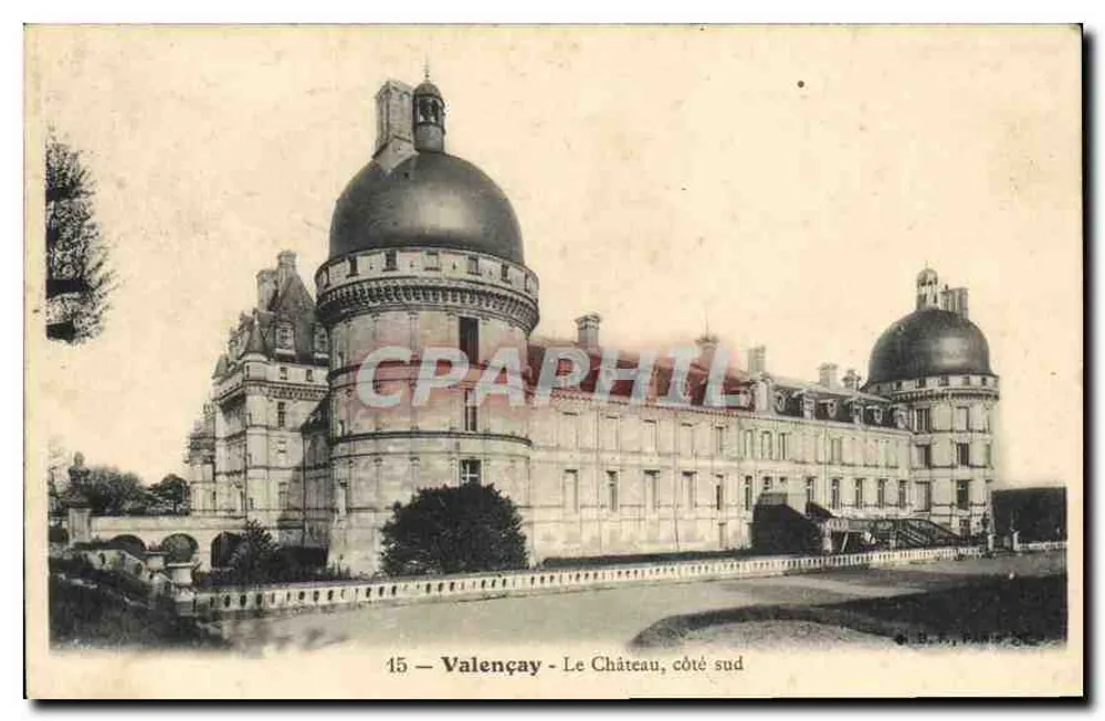Valençay - O Castelo, lado sul — B.F.A., Paris 26 — n° 15 - Frente