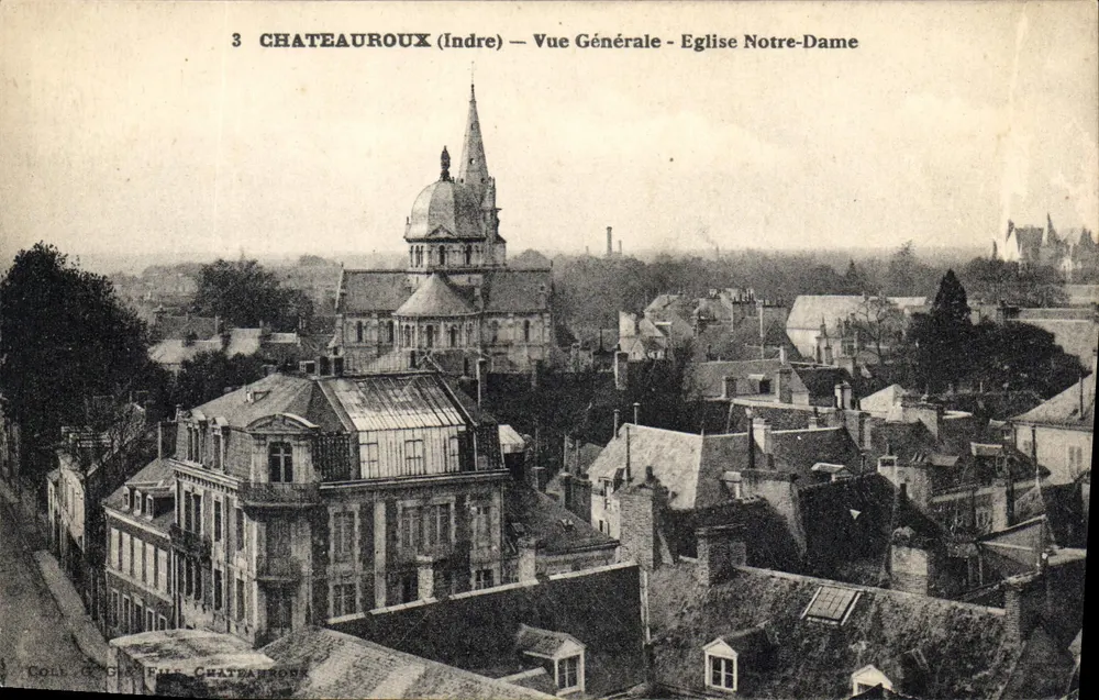 Châteauroux (Indre) — Allgemeiner Blick — Kirche Notre-Dame - Vorderseite