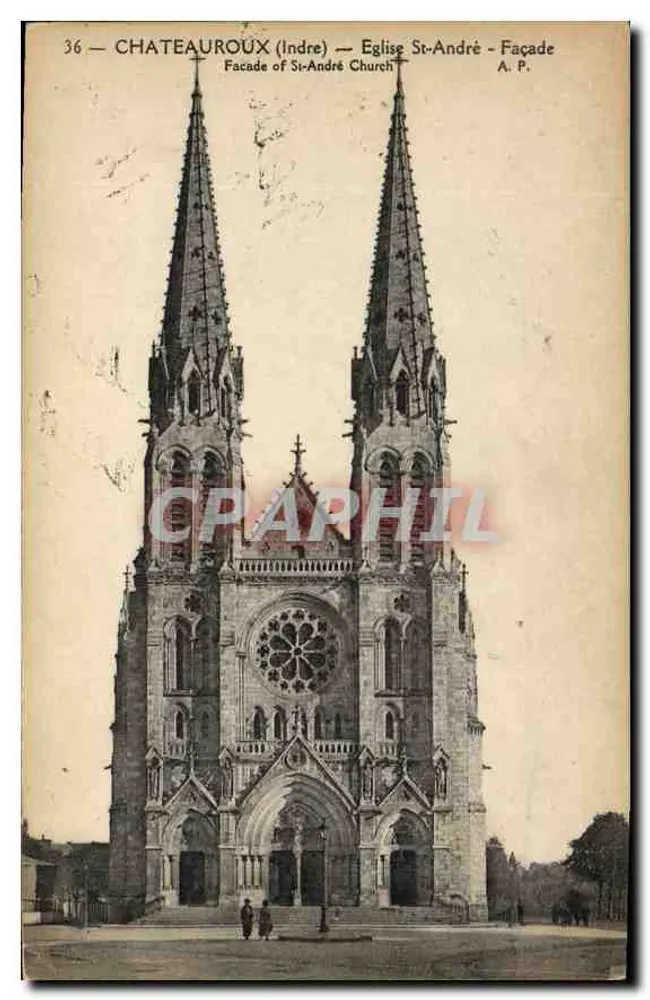 Châteauroux (Indre) — Église Saint-André — Façade - Frente