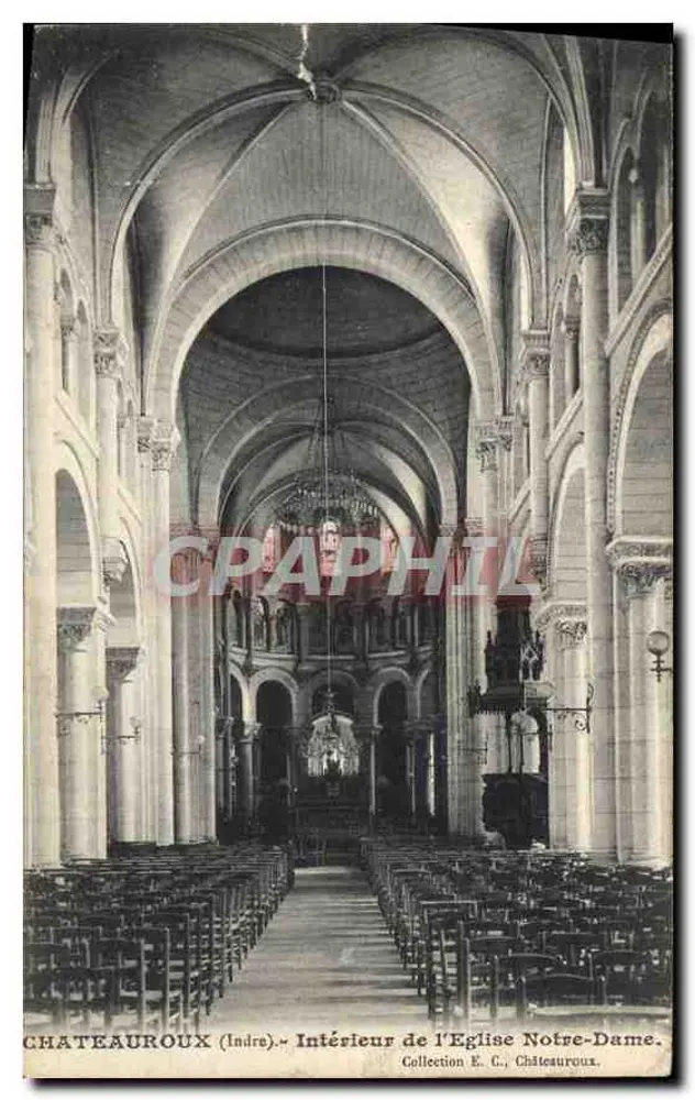 Châteauroux (Indre) — Interior de la Iglesia de Notre-Dame — Colección E. C., Châteauroux - Anverso