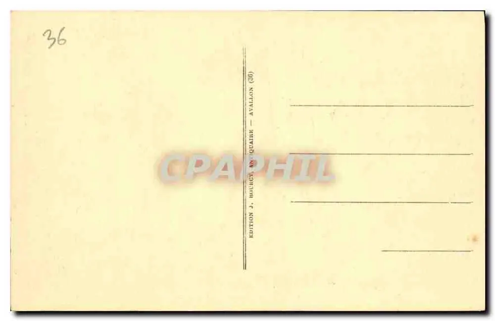 Pierre-Pérthuis — Vale da Cure, Os Pontes — Edição J. Bourges & Cie, Avallon - Verso