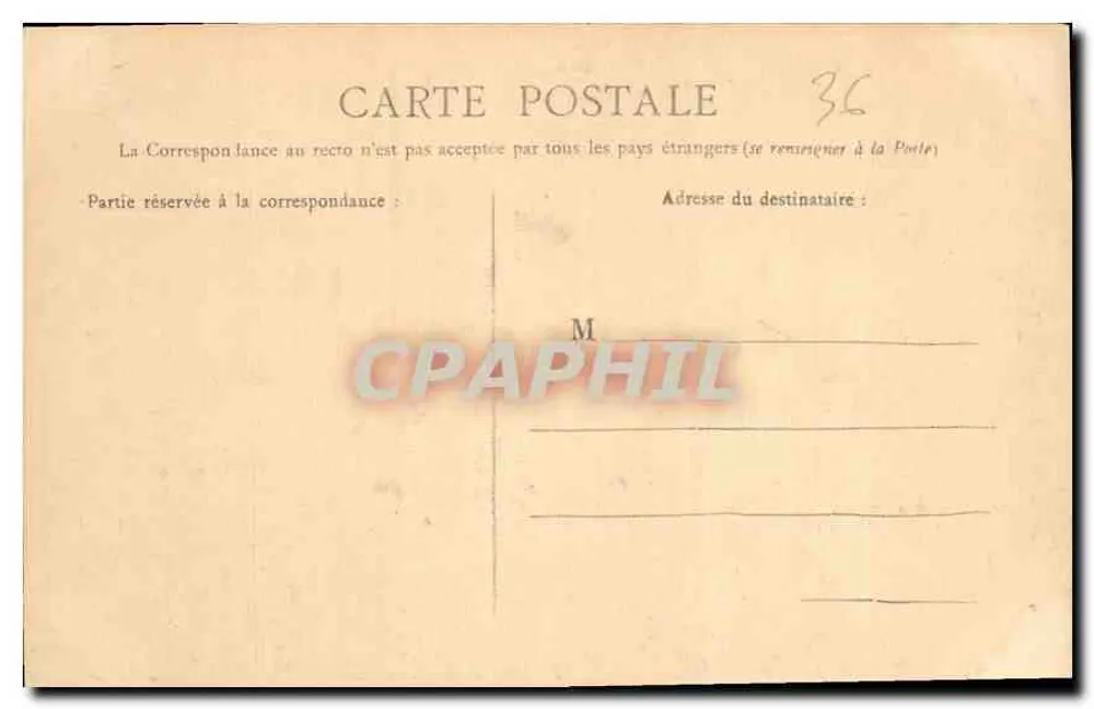 Châteauroux — A Igreja de Nossa Senhora — Editora não identificada, número de série não visível - Verso