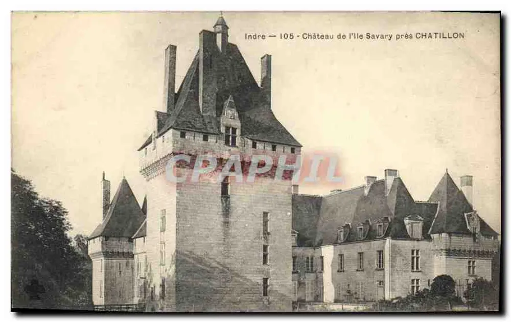 Castelo de l'Île Savary perto de Chatillon — Indre — 105 - Frente