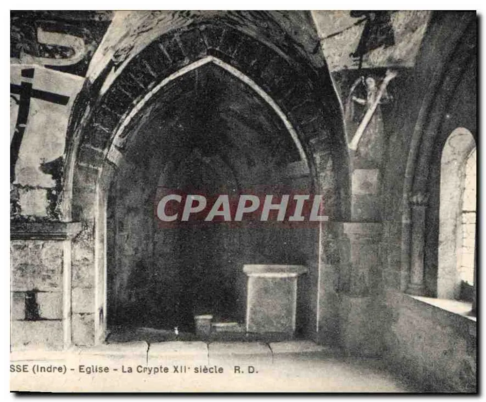 SSE (Indre) - Igreja - A Cripta do Século XII — R. D. - Frente