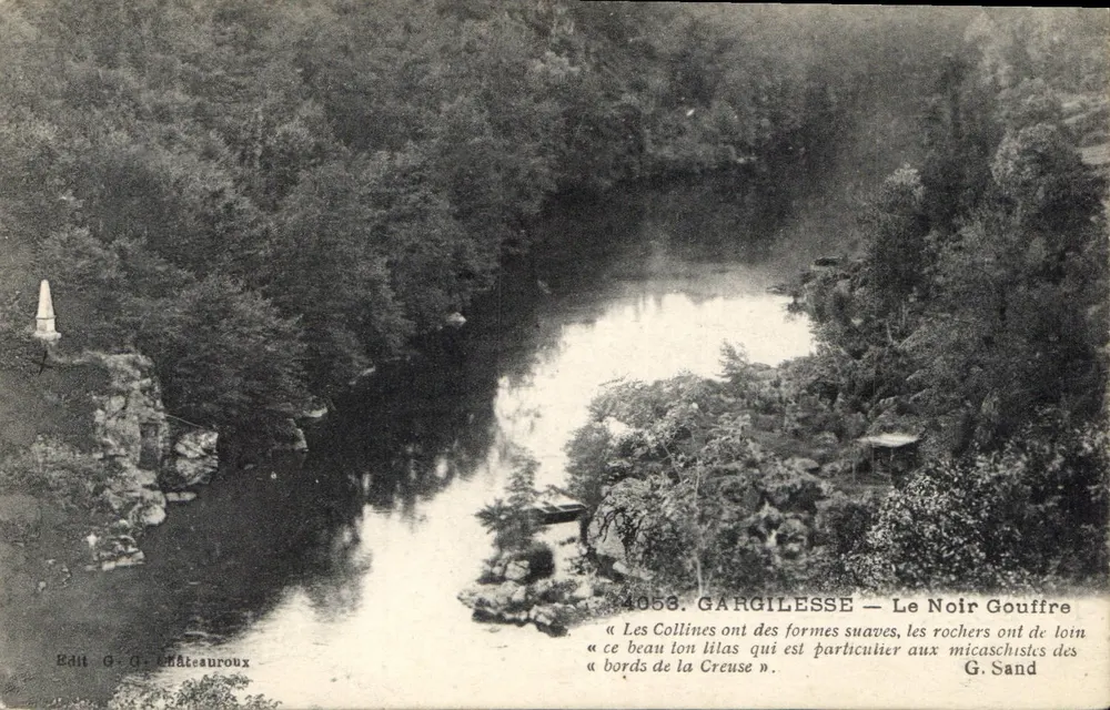Gargilesse — O Negro Abismo — Editor G. G. Châteauroux, n° 4858 - Frente