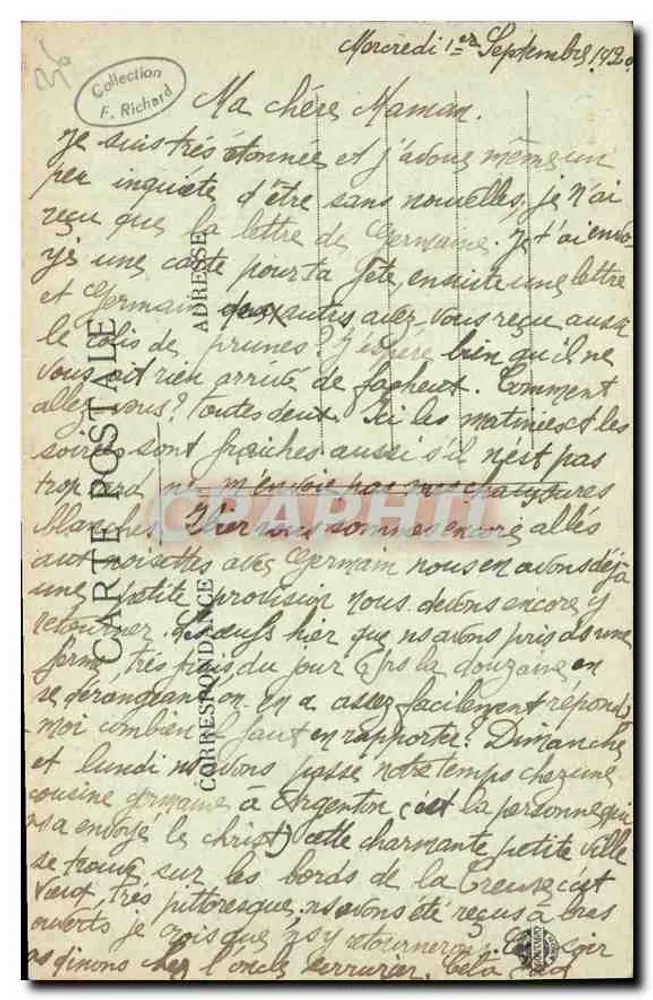 Gargilesse — O Negro Abismo — Editor G. G. Châteauroux, n° 4858 - Verso