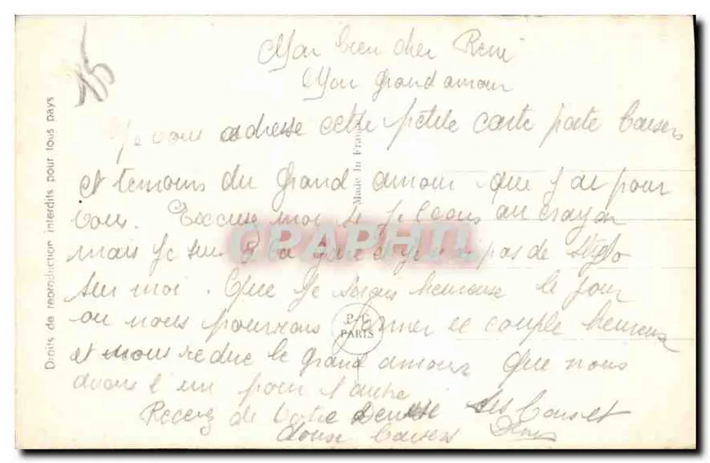 Es ist das Schicksal — PC Paris n° 4512/4 - Rückseite