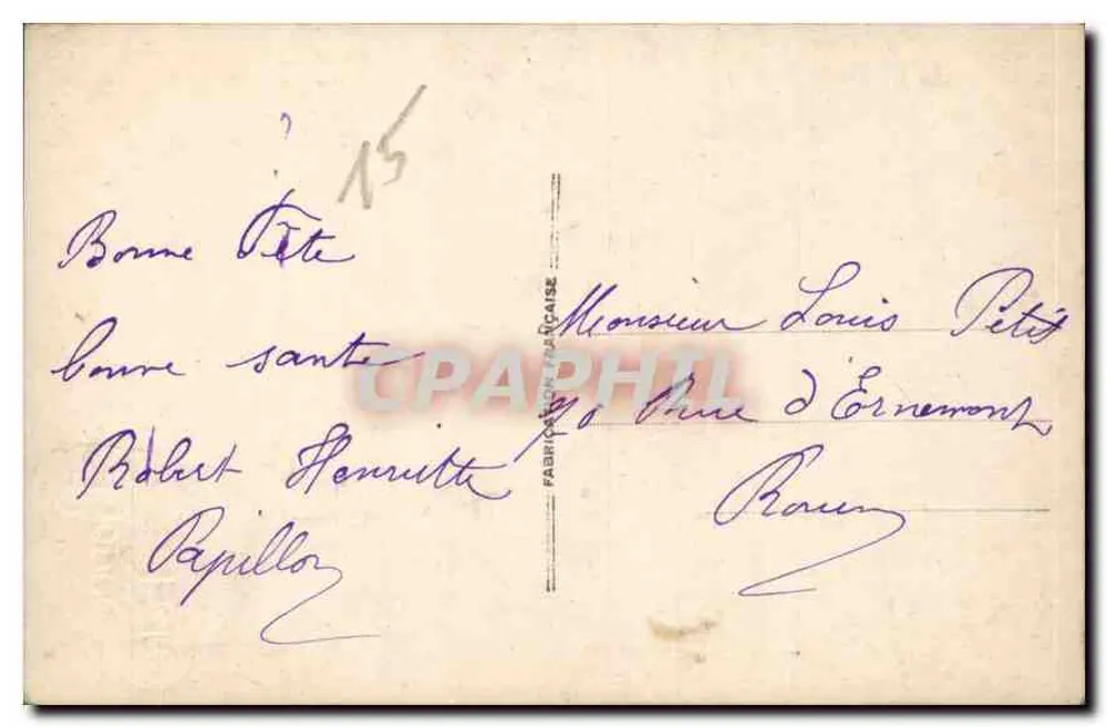 Lächelnde junge Frau — mit Rosenstrauß — Verlag Papilloz, Nr. 3078 - Rückseite