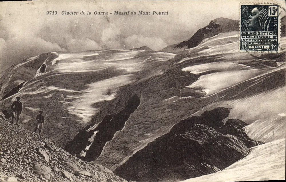 Gurra-Gletscher - Mont Pourri-Massiv — Internationale Kolonialausstellung von Paris — Nr. 2713 - Vorderseite