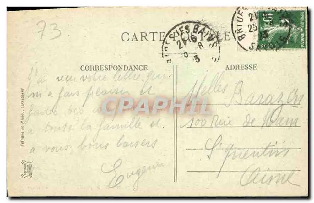 BRIDES-lès-BAINS — O Bosque de Cítera — n° 1678 - Verso