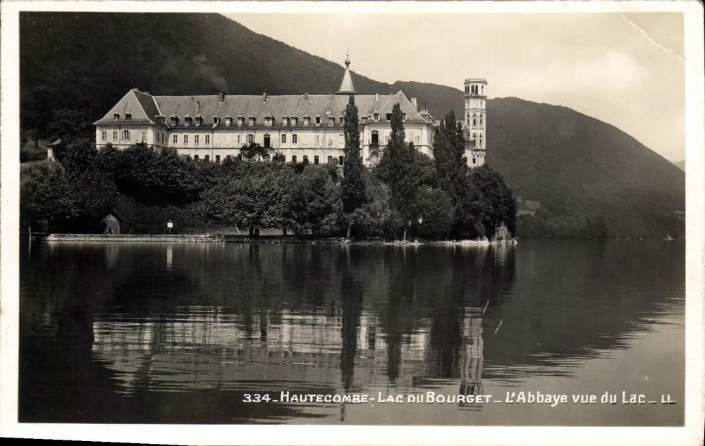 Alta Francia - Lago del Bourget - La Abadía vista desde el Lago — LL. n°334 - Anverso