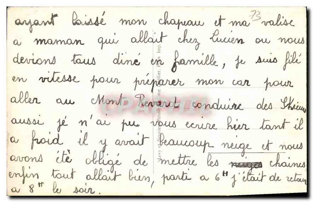 Alta Francia - Lago del Bourget - La Abadía vista desde el Lago — LL. n°334 - Reverso