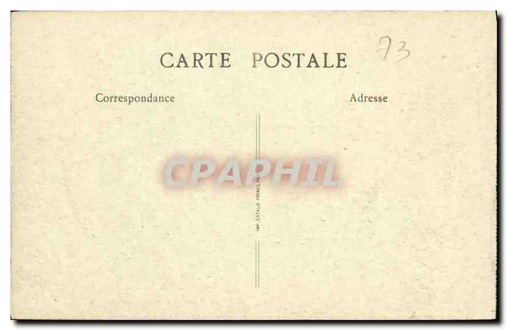 Aix-les-Bains — Allgemeine Ansicht (258 m. Höhe) und Hotel Mirabeau — Verlag: Impr. Catala Frères - Rückseite