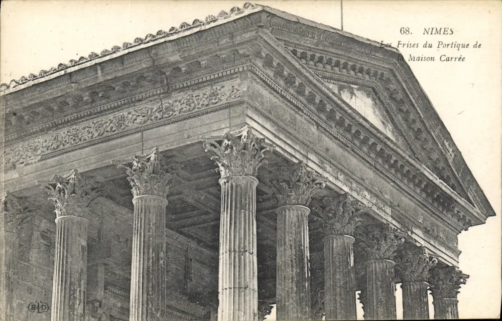 Nîmes — Die Fries des Portikus der Maison Carrée — E. Le Deley, Paris, n°68 - Vorderseite