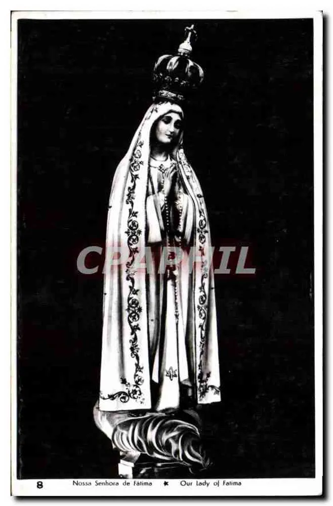 Nossa Senhora de Fátima — estátua coroada — série 8 - Frente