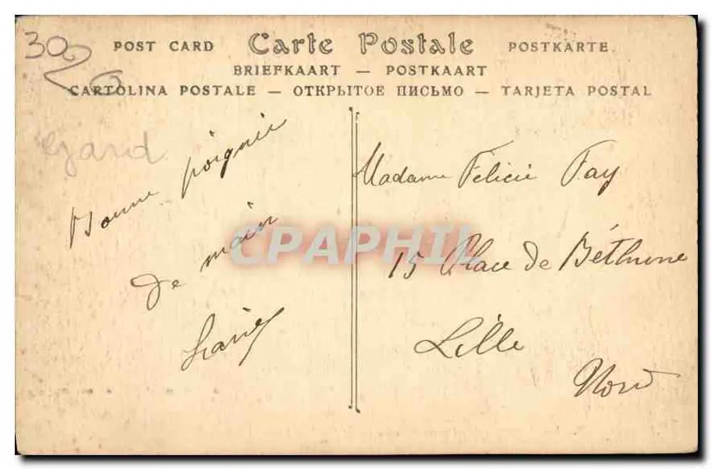 Die Arenen, äußere Ansicht, westlicher Teil — Nîmes — ND Phot. — Nr. 191 - Rückseite
