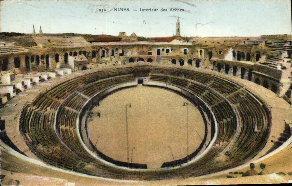 Nîmes — Interior das Arênes — Edição « La Cigogne » - Frente