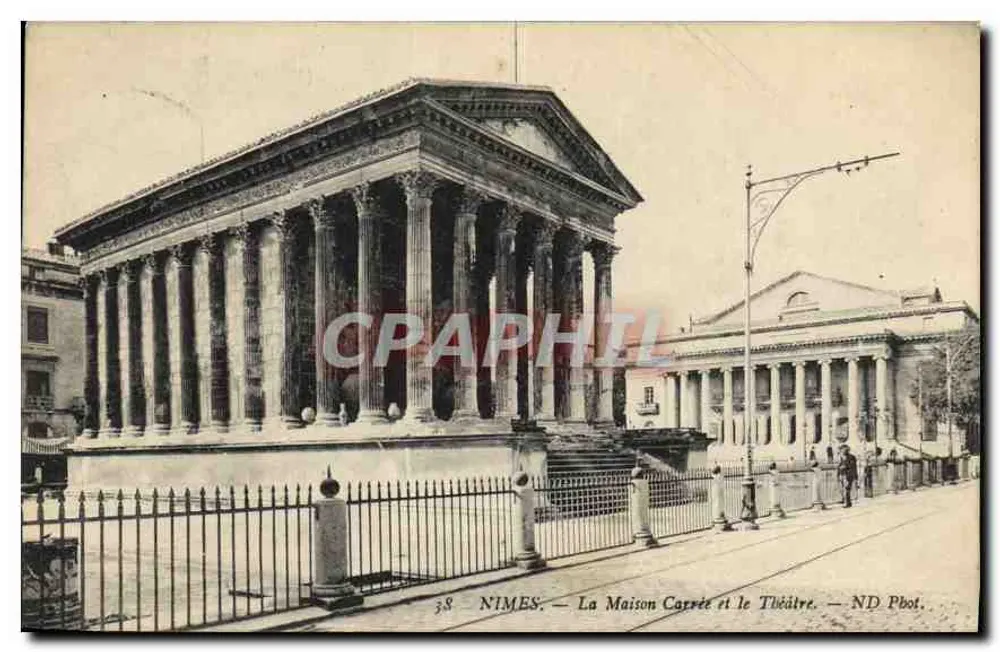 Nîmes — Die Maison Carrée und das Theater — ND Phot. - Vorderseite