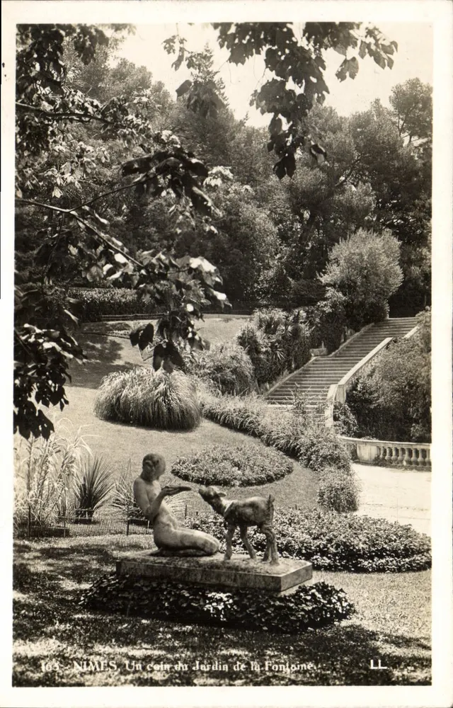 Nîmes — Ecke des Jardins de la Fontaine — LL, n° 103 - Vorderseite