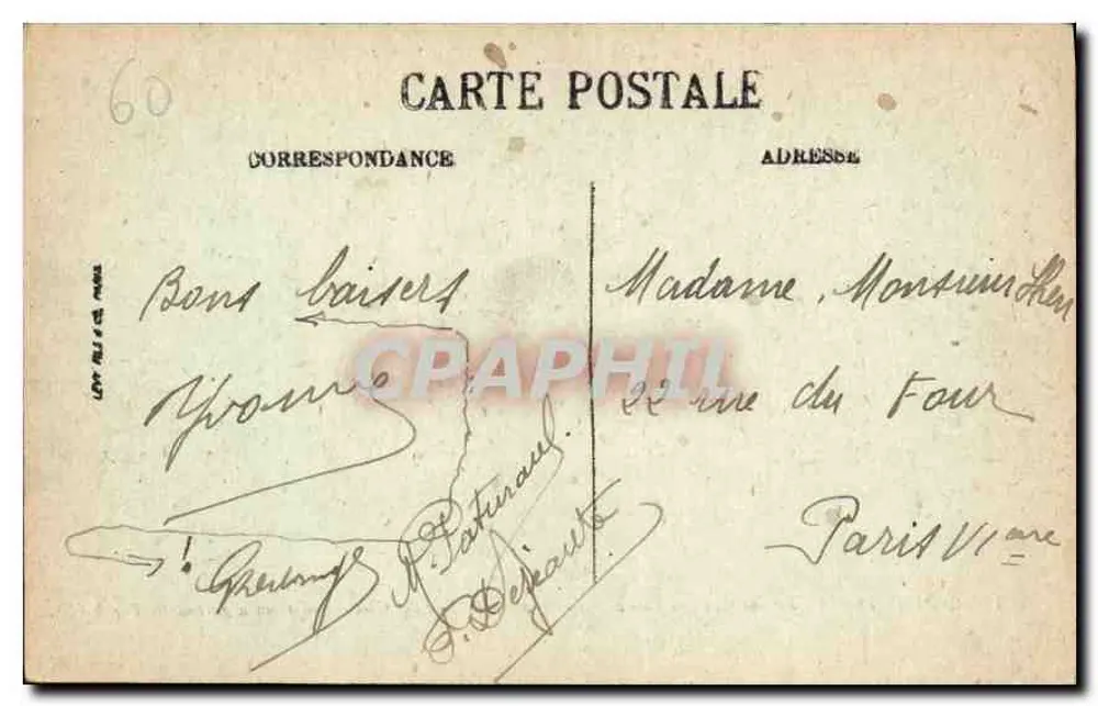 Compiègne — Vista del Castello da un Angolo del Parco — LL - Verso