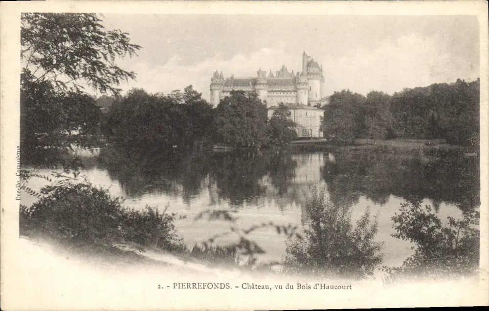 PierreFonds — Castelo visto do Bois d'Haucourt — Decelle, Comissário - Frente