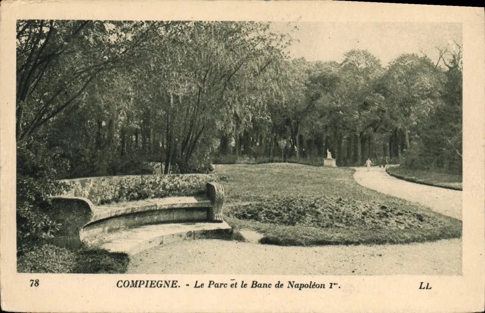 Compiègne - Il Parco e il Banco di Napoleone I° — LL, n°78 - Recto