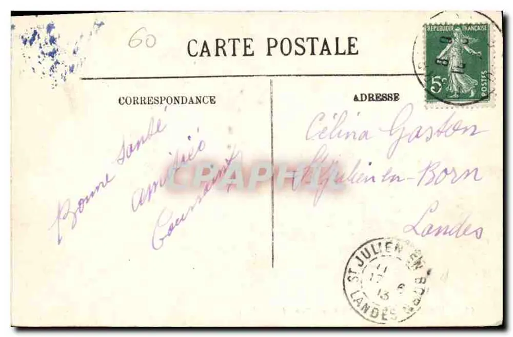 Pierrefonds — O Castelo, lado norte — Edição Varin, n°43 - Verso