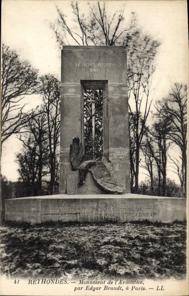 Reihondes — Denkmal des Waffenstillstands, von Edgar Brandt, in Paris — LL - Vorderseite