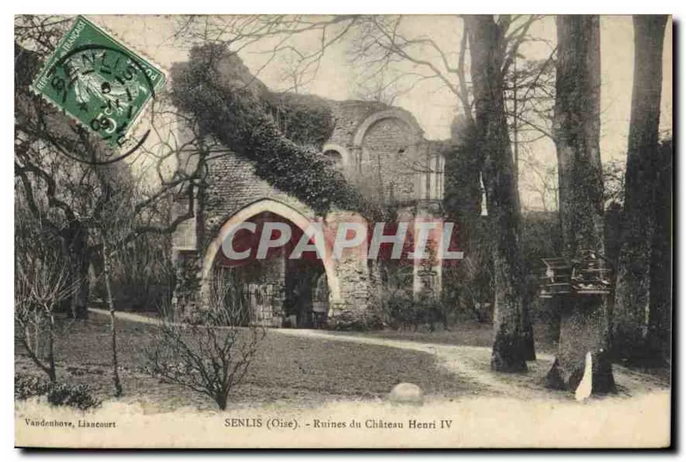Senlis (Oise) — Ruínas do Castelo de Henrique IV — Vandenhove, Liancourt - Frente