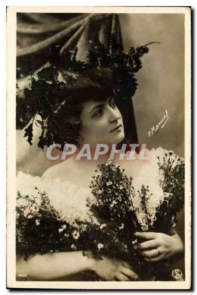 Mulher com coroa de folhas — H. Manuy — n° 14-01 - Frente