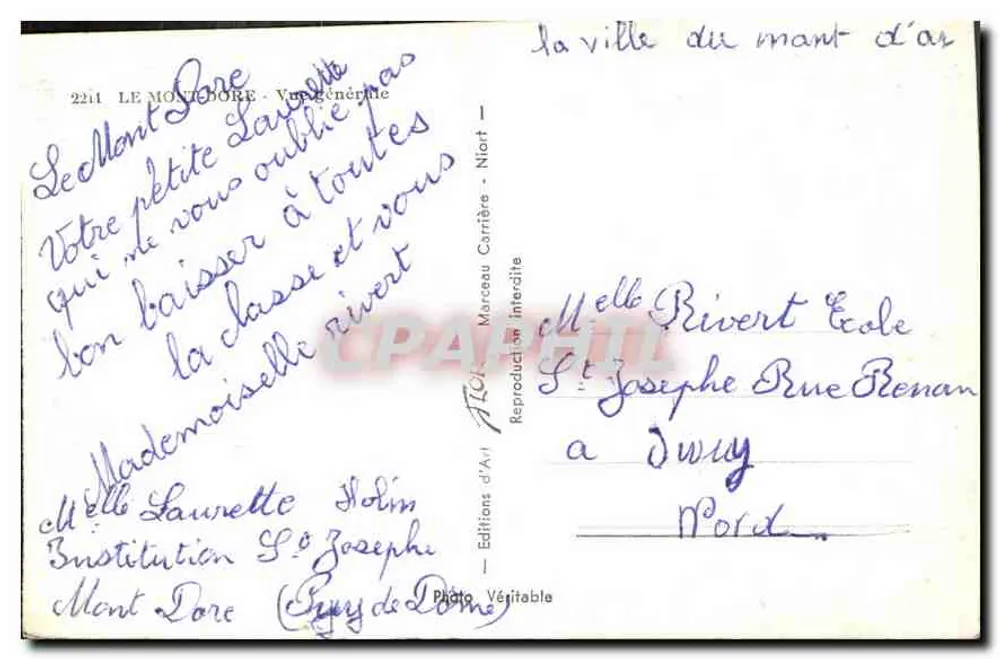 Mont-Dore — Vista geral — Atelier Flor - Verso