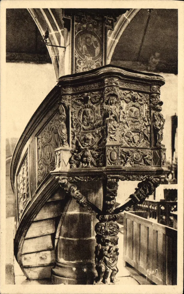 Guimiliau (Finistère) — Innenansicht der Kirche — Der Chor (1677) — Les Éditions d'Art 'VYON', Paris - Vorderseite