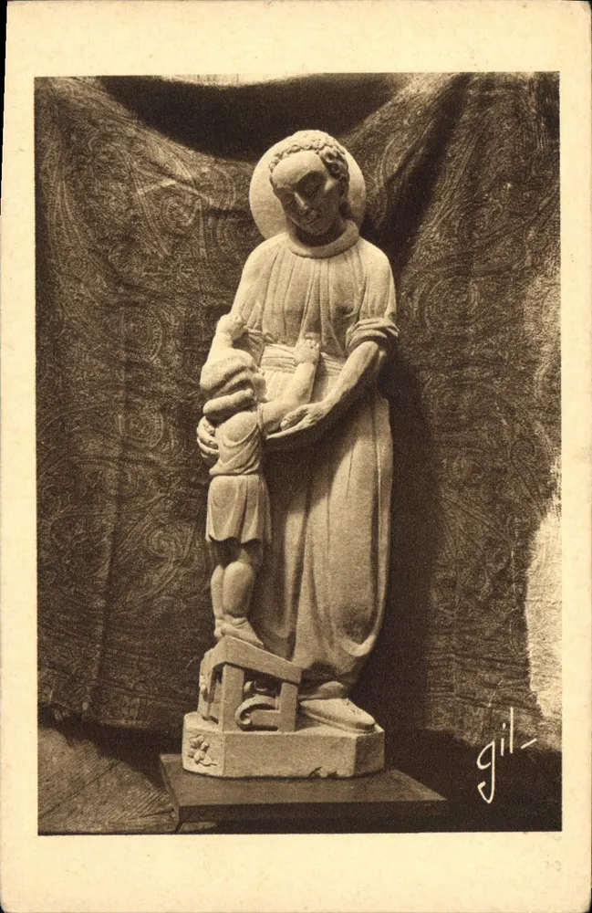 Statue des Heiligen Joseph mit dem Kind Jesus — Verlag Gil, Nr. 13 - Vorderseite