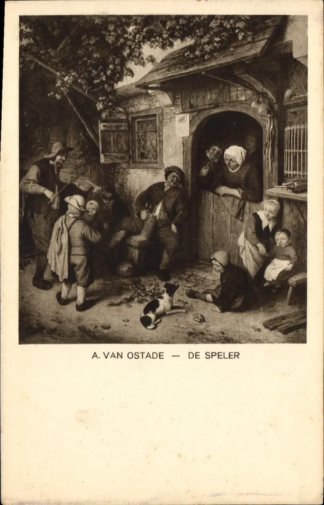 A. Van Ostade — De Speler — Weenen & Snel, Den Haag - Awers