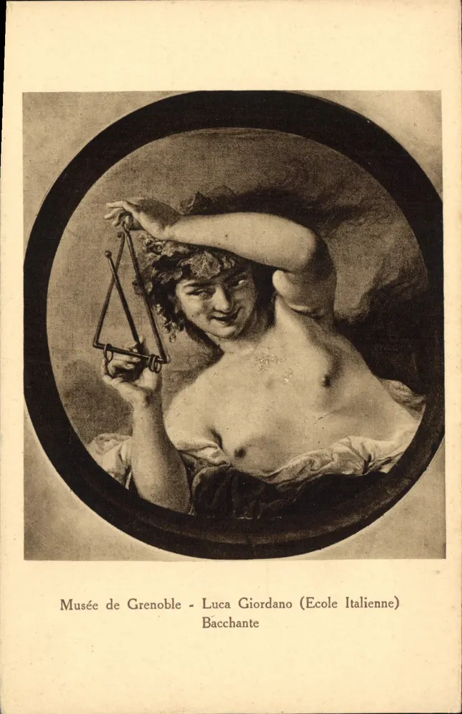 Musée de Grenoble — Luca Giordano (École Italienne) — Bacchante - Recto