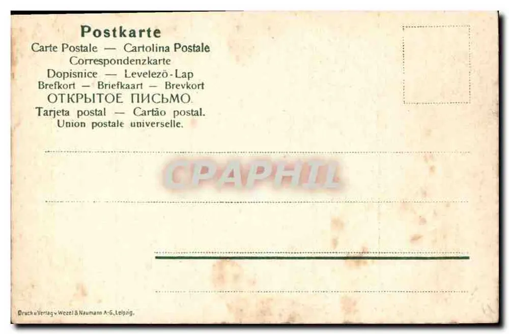 Cena de rio com cisnes — Série 343 — Druck u Verlag Wezel & Naumann A.-G., Leipzig - Verso