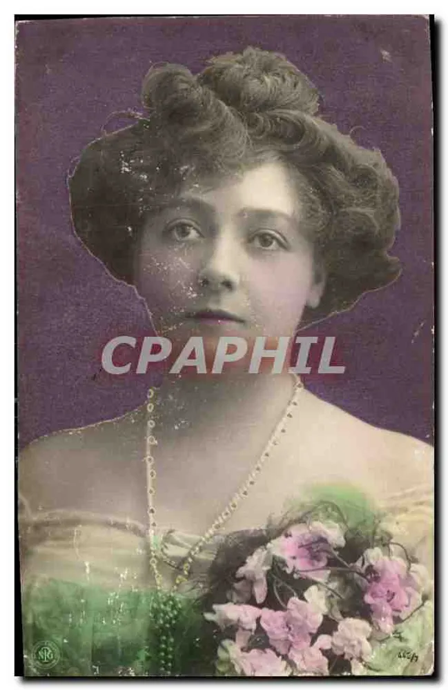 Retrato de uma mulher — época 1900 — editor SRG, n° 4454 - Frente