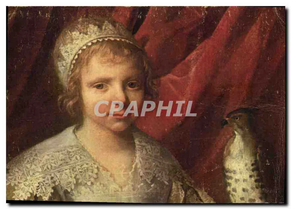 Philippe de Champaigne — Das Mädchen mit dem Falken (Detail) — Veröffentlicht vom Nationalen Komitee für Kindheit - Vorderseite