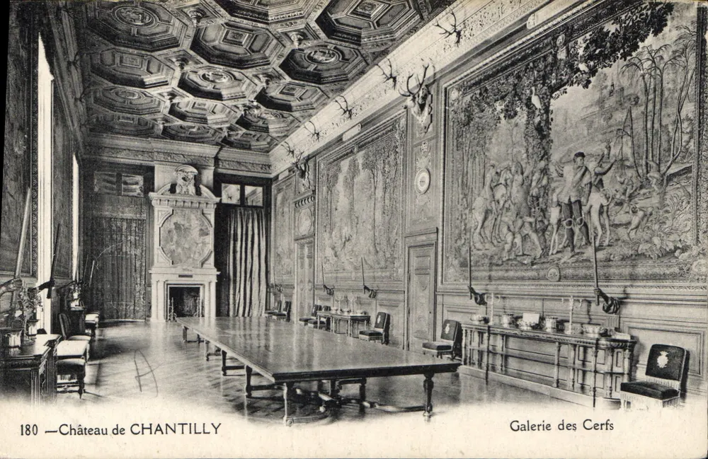 Château de Chantilly — Galerie der Rehe — Verlag A. Dourdier, n° 180 - Vorderseite