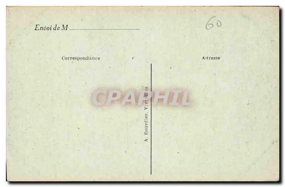 Château de Chantilly — Galerie der Rehe — Verlag A. Dourdier, n° 180 - Rückseite