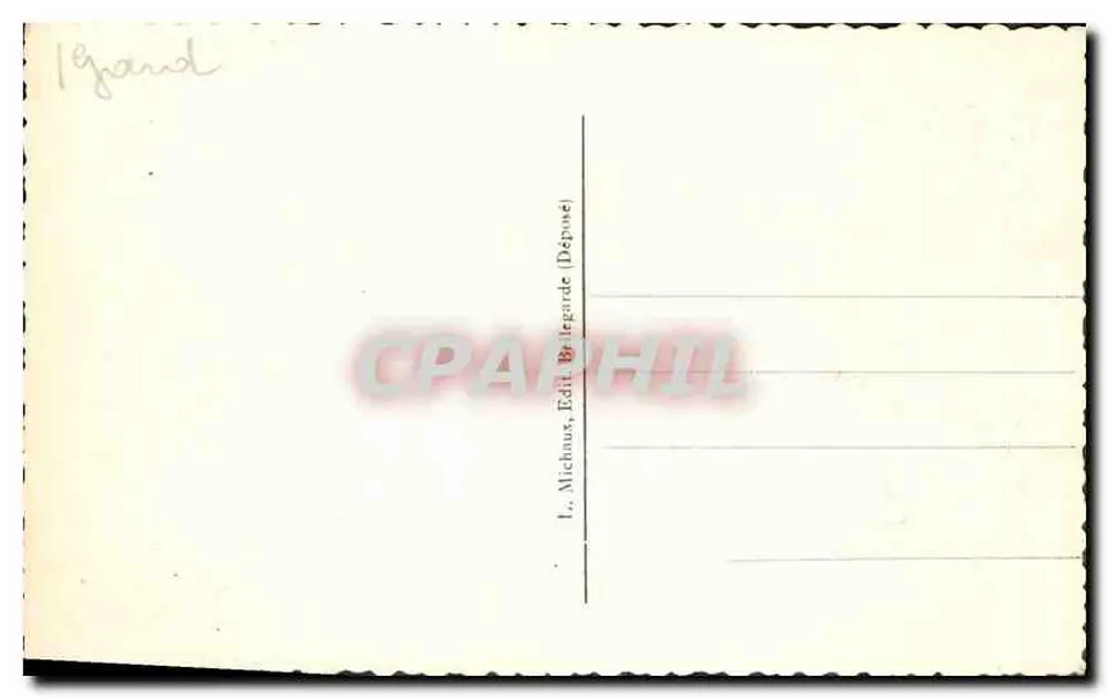 Bellegarde - Die Steigung des Rhône und allgemeiner Blick — L. Michnaus, Verlag Bellegarde (Deposité) - Rückseite