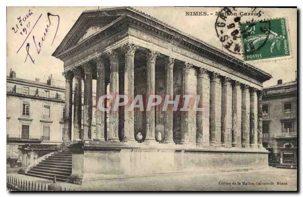 Nîmes - Maison Carrée — Edição da Maison Universelle, Nîmes - Frente