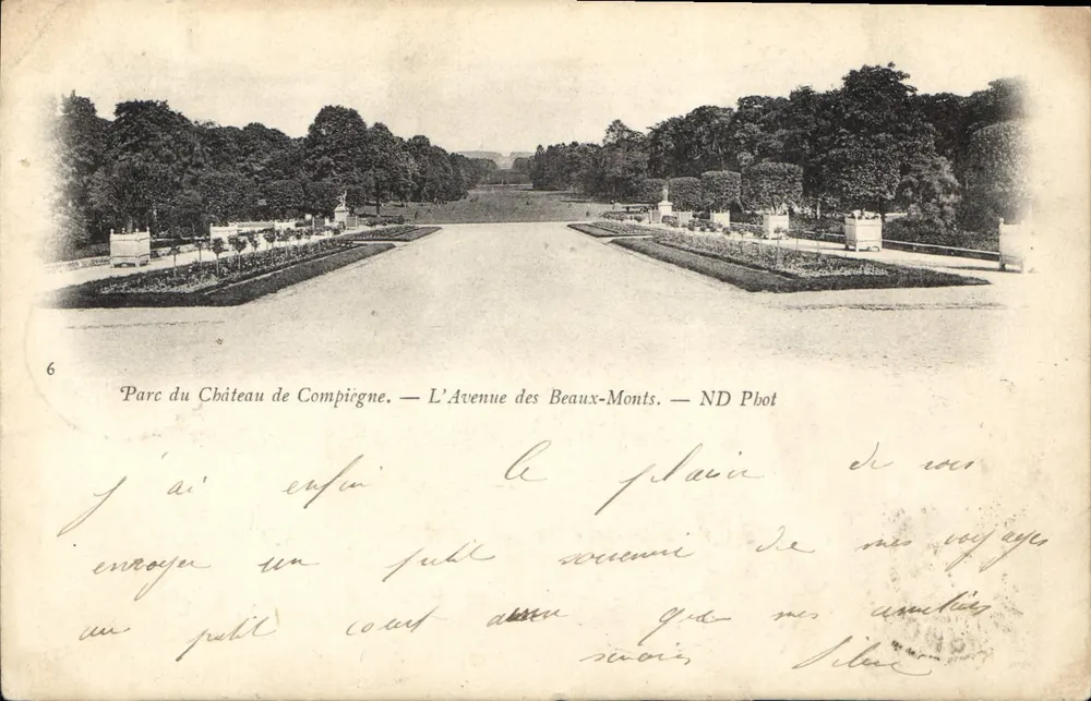 Park des Schlosses Compiègne — Avenue des Beaux-Monts — ND Phot - Vorderseite