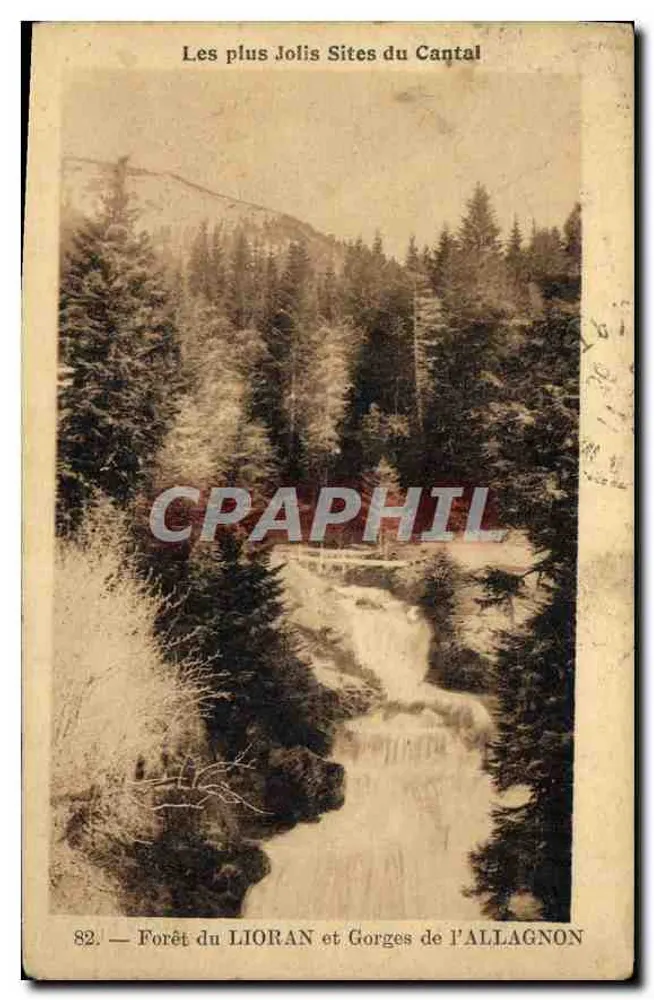 Wald von LIORAN und Schluchten von ALLAGNON — Die Schönsten Orte im Cantal — Ausgabe « Le Cigogé », Aurillac - Vorderseite