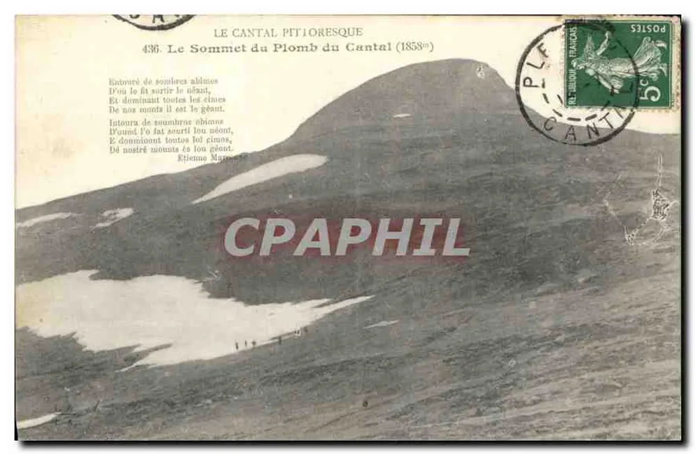 Der Gipfel des Plomb du Cantal (1858m) — Das pittoreske Cantal — Verlag nicht sichtbar - Vorderseite
