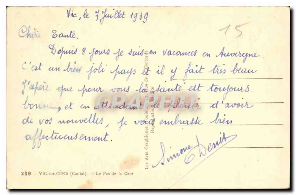 El Paso de la Cère — Auvergne — ARGRA - Reverso